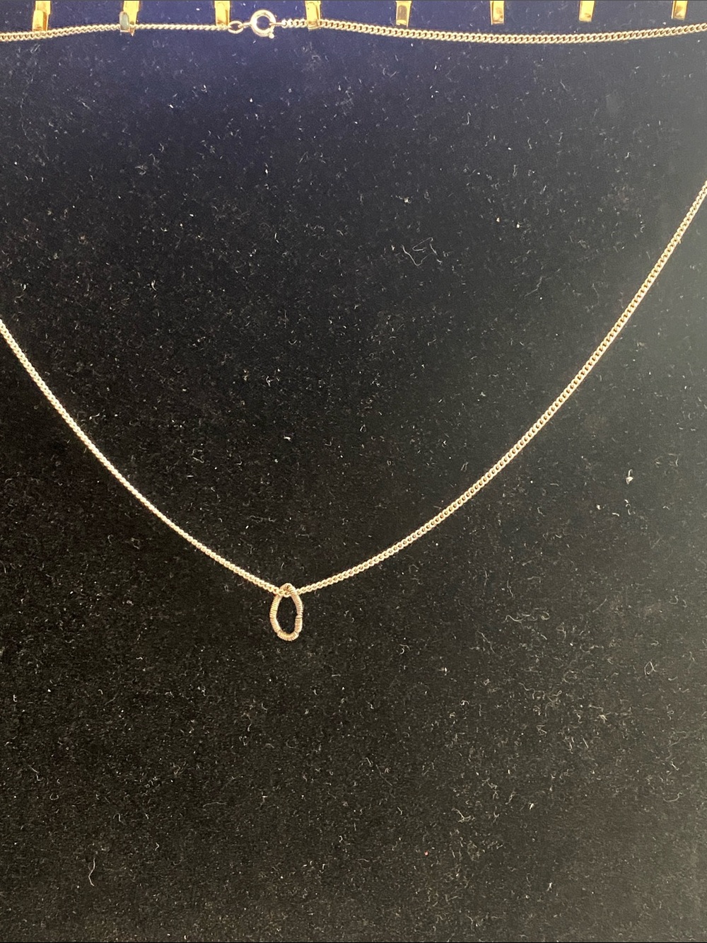 Delicate Sterling Teardrop Pendant Necklace -